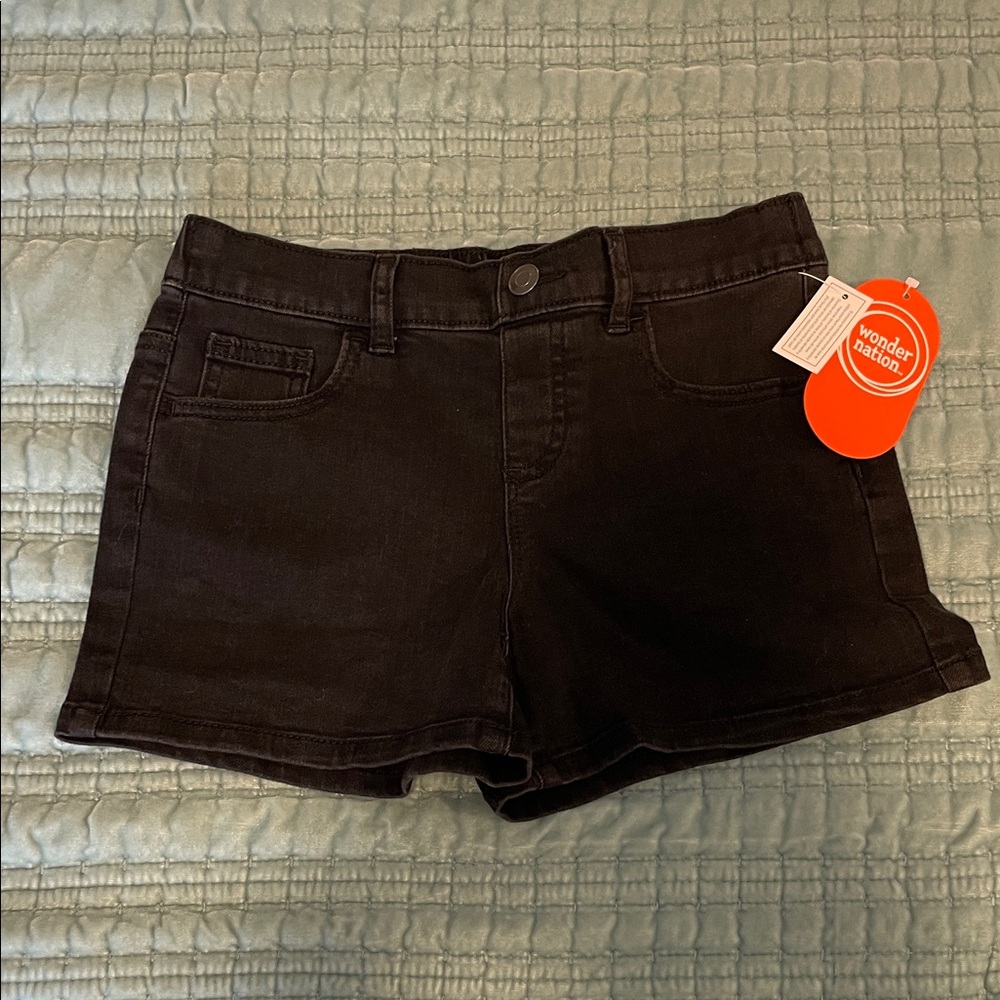 Wonder Nation Kids Black Denim Shorts